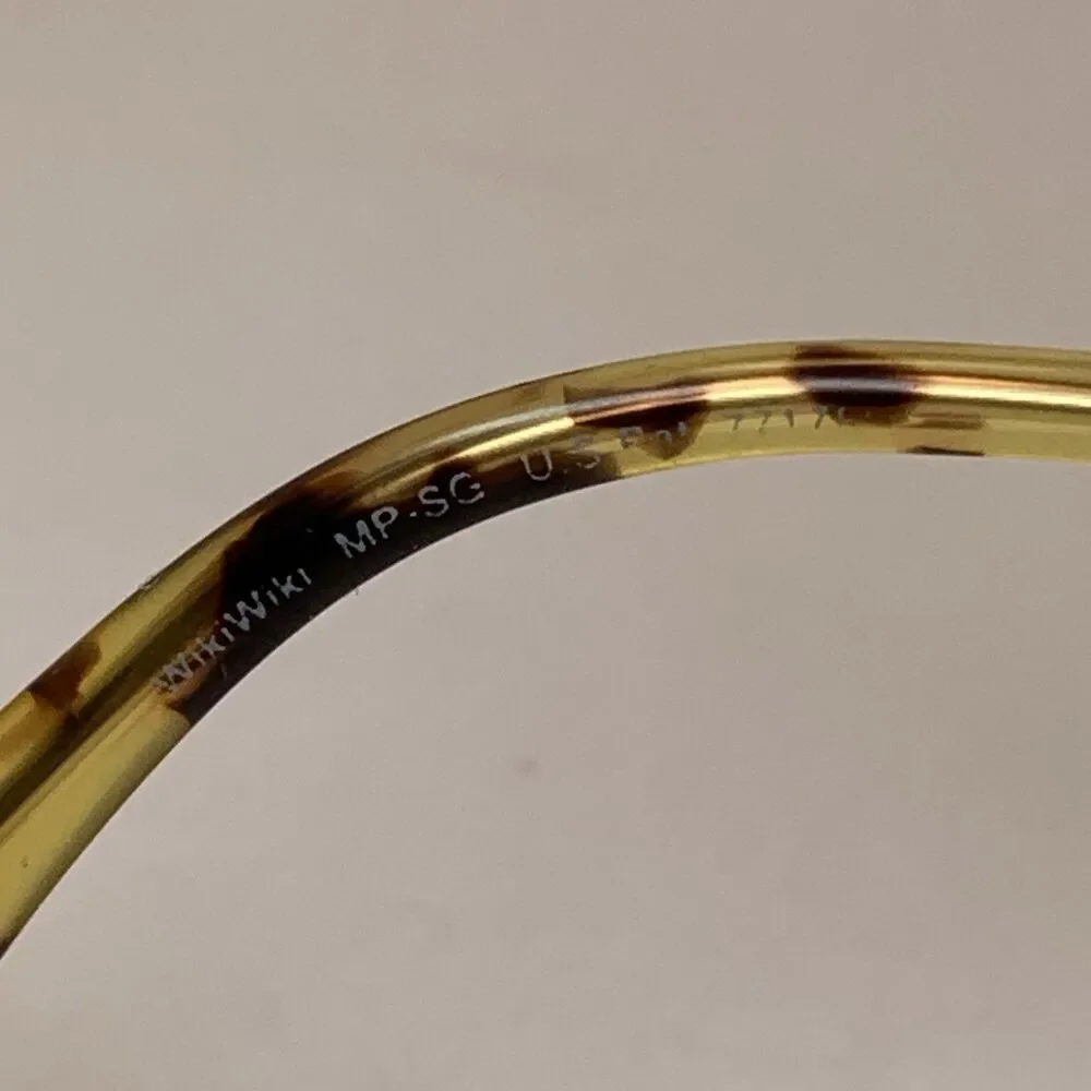 Maui Jim Wiki Wiki MJ246-16 Gold Neutral Smoky Polarized Lens Aviator Style READ